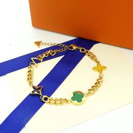 women designer bracelet luxury diamond charm bracelet fashion trendy letter pendant gold Jewellery accessories 140254