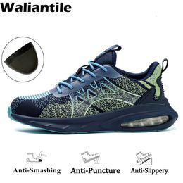 Boots Waliantile Men Male Safety Work Shoes For Security Puncture Proof Working Antismash Steel Toe Indestructible Sneakers 230922