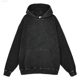 Autumn and Winter New Terry 420g Hooded Sweater Hoodie Clean Edition Washable Old Pullover Fashion Brand Sweater0fp6