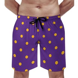 Men's Shorts Gold Dot Board Summer Polka Dots Fashion Beach Short Pants Man Sports Fitness Quick Dry Custom Swim Trunks
