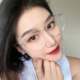 Sunglasses Women Transparent Computer Glasses Frame Men Vintage Anti Blue Light Round Blackout Optical Eyeglasses Lenses