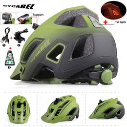 Cycling Helmets CYCABEL Bicycle Helmet Ultra light Safety Sports Bike Road Mountain Hat Led Light MTB Racing 16 Hole 230923