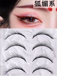 False Eyelashes Yokpn 5 Lengthen False Eyelashes Tail Oblique Flight Natural False Eyelashes Hand Softening Cos Big Eyes with Thick Eyelashes 230922