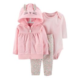 Clothing Sets Winter Hoodies Clothes Set for Baby Toddler Cute Rabbit Shark Animal CoatsRomperPants Outfits Baby Girl Boy Casual Clothing 230922