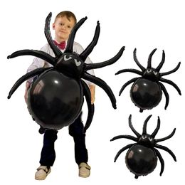 Halloween Toys Halloween Spider Balloon Decoration Giant Spider foil Balloon of kids Toy Haunted House home Happy Helloween Party decor Ballons 230923