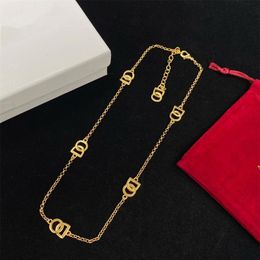 Luxury Pendant Necklaces Designer Chains Necklace Initials Design for Woman Temperament jewelry282M