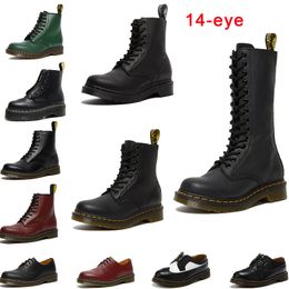 Doc Martens womens Designer Boots short boots Dr Martins Designer doc martens womens Marten High OG Leather Snow Booties Oxford Bottom Knee Shoes black white Boots