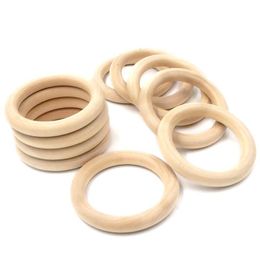 Soothers Teethers 50Mm Baby Wooden Ring Kids Wood Children Diy Jewellery Making Craft Bracelet Soother M1714 Drop Delivery Maternity Hea Dhfrq