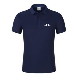 Men's Polos Summer Men Golf Shirts Embroidery J LINDEBERG Wear Casual Short Sleeve BreathableHigh Quality Polo T Shirt Tops 230923