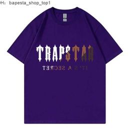 2023 New Trapstar Letter Print Classic Casual Fashion Trend for Men and Women Pure Cotton Simple Sports T-shirt Boyfriend Girlfriend Gift 2 HBSW