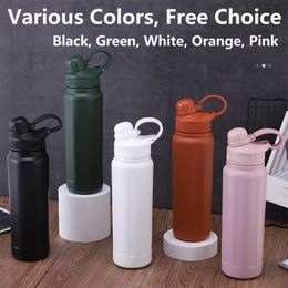 Water Bottles 28 OZ Portable Vacuum Flask With Straw Metal Stainless Steel Jug Leakproof Keep Cold for Sports and Travel 230923