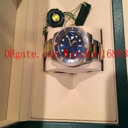 New High Quality 116613 40MM 18K SS Date Blue Dial Ceramic BEZEL Asia 2813 Movement Automatic Mens Watch Including Box Papers214I