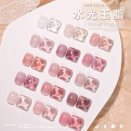 Nail Polish Ice Opal Jelly Translucent Nail Polish Nude Pink Purple Gel Lacquer UV LED Vanish Matte Top Base Hybrid Soak Off Manicure 230922