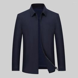 Men's Jackets Business Jacket Stylish Suit Coat Business-ready Zipper Placket Anti-wrinkle Long Sleeve For Spring Fall