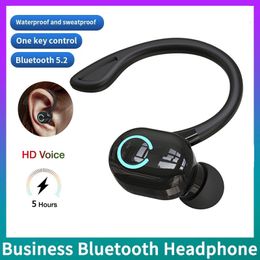 Headsets Wireless Headphones Bluetooth 5.0 Earphones With Mic Single in-Ear Sports Waterproof TWS Earbuds Bluetooth Handsfree Headset 230923