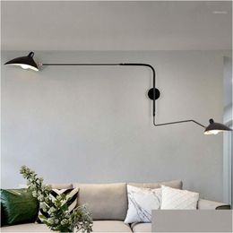 Wall Lamp Retro Loft Industrial Lights Serge Mouille Vintage Lamps French Designer Rotating Sconce For Home Decor1 Drop Delivery Gar Otyfi