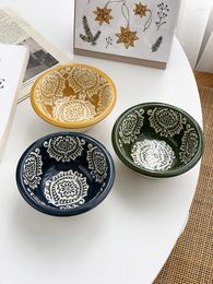 Bowls Ceramics Japanese Household Table Dessert Kitchen Tableware Bohemia Style Practical Simple Fashion Eco Friendly