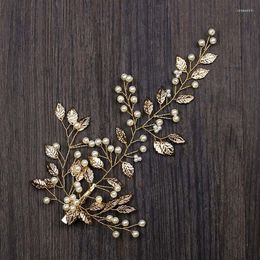 Hair Clips Vintage Golden Leaf Wedding Clip Headband Po Props As Suits Suitable For Anniversary