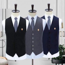 Men's Suits Arrival Dress Vests For Men Vest Slim Fit Mens Suit Male Waistcoat Homme Casual Sleeveless Formal Business Jacket
