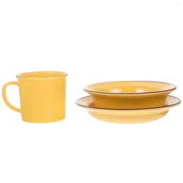 Dinnerware Sets Dish Cup Set Afternoon Tea Vintage Cups Creative Plate Bowl Kit Decor Water Home Drinking Retro Coffee Dishes Decorative Mug