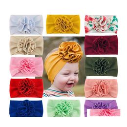 Headbands Maize Flower Kids Fit All Baby Girls Headband Headwrap Bow For Hair Wide Head Turban Infant Born Drop Delivery Jewellery Dht Dhgsr