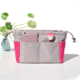 Storage Bags Large Capacity Organiser Insert Bag Portable Zipper Nylon Cosmetic Waterproof Handbag Pouch Women