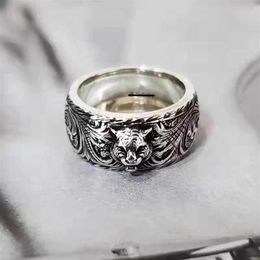 High quality designer tiger letters ring fashion jewelry man's wedding promise ring woman's gift In the box322b