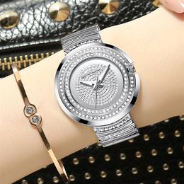 Watches CRRJU Women Luxury Brand Watch Simple Quartz Lady Waterproof Wristwatch Female Fashion Casual Watches Clock reloj mujer248z