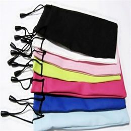 New Arrival Whole 500pcs lot Waterproof Mobile Phone Bag Sunglasses Pouch Soft Eyeglasses Bag Glasses Case Many Colors290F