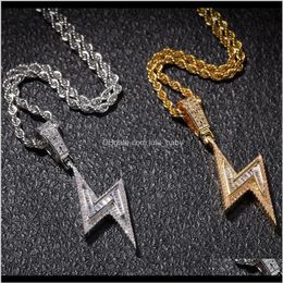 Fashion Designer Stainless Steel Chain Flash Luxury Style Necklace For Men Women Cubic Zirconia Diamonds Exaggerated Hip Hop 3F4Sf277O