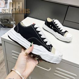 MMY Maison Mihara Yasuhiro Schuhe klassische Designer Casual Sneakers Unisex Canvas Trainer Schnür-Plateauschuh Trim geformte Zehen Luxus Herren Damen Sneaker