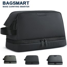 Cosmetic Bags Cases BAGSMART Toiletry Bag for Men Cosmetic Bag Dopp Kit with Large Capacity Waterproof Shower Bag for Travel Essentials Makeup Bag 230923