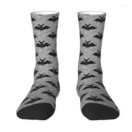 Men's Socks Bats Halloween Goth Occult Witch Crew Unisex Novelty Spring Summer Autumn Winter Dress