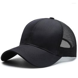 Ball Caps Man Baseball Cap Men Summer Thin Fabric Mesh Sun Hat Male Short Peaked Snapback Hats 56-60cm