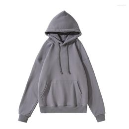 Men's Hoodies Pure Cotton Sweater Tide Brand For Men And Women In Autumn Winter Fall Shoulder Solid Color Couple Wholesale