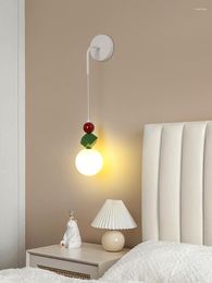 Wall Lamp Modern LED White Background Decorative Light Living Room Bedroom Bedside Indoor Lighting
