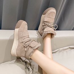 Snow Sole 70 Thick Plush Insulation Cotton Shoes Sponge Cake Short Thickened Fashion Women's Boots 230923 Ened a ened