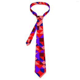 Bow Ties Geo Print Tie Abstract Geometric Art Printed Neck Retro Casual Collar For Men Wedding Party Necktie Accessories