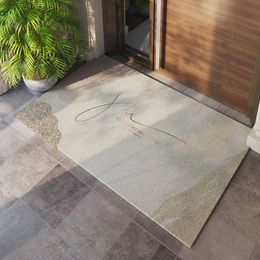 Carpet Entrance Door Mat PVC Kitchen Bathroom AntiSlip Freely Cuttable Mats DIY Pattern Floor Hallway 230922