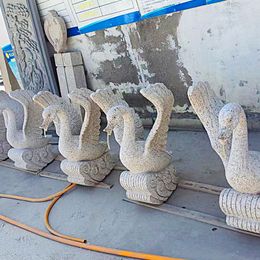 Heteromorphic stone, Statues, railings, fountains, pet commemorative stones, Stone Animal Carving Courtyard Decoration Elephant Lion Stone Sculpture