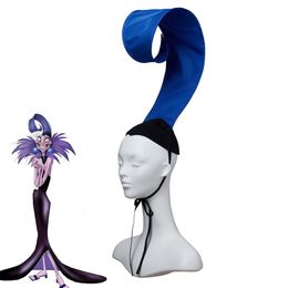 Party Hats Anime Yzma Cosplay Hat Women Men Blue Headpiece for Halloween Carnival Theme Party Accessories Masquerade Dress Up Prop 230923