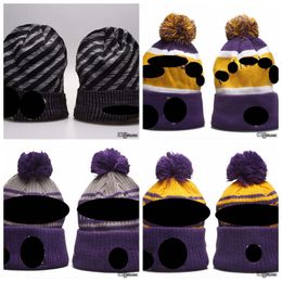 Minnesota''vikings''bobble Hats Baseball Ball Caps 2023-24 Fashion Designer Bucket Hat Chunky Knit Faux Pom Beanie'' Christmas Hat