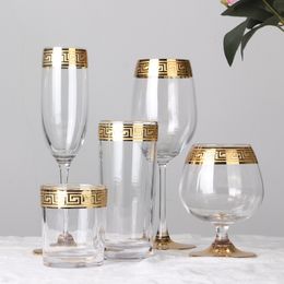 Wine Glasses Luxury Crystal Transparent Champagne Brandy Whisky Glass Cup Home Unleaded Bar Wedding Party Drinkware Barware 230923