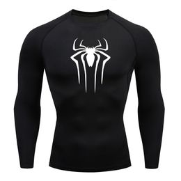 Men's T Shirts Sun Protection Sports Second Skin Running T shirt Fitness Rashgarda MMA Long Sleeves Compression Shirt Workout Clothing 230923