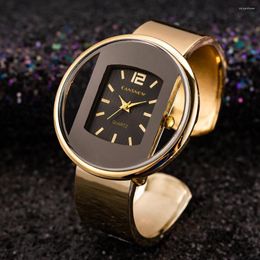 Wristwatches Sdotter Fashion Gold Stainless Steel Women's Bracelet Bangle Watches 2023 Trends Ladies Jewelry Watch Bayan Kol