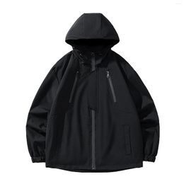 Men's Jackets Man's Fall And Winter Solid Color Hooded Windproof Rainproof Breathable Mens Puff Jacket Big Tall Kilogram Men