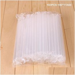 Drinking Straws Sts 100Pcs Big Milkshake Bubble Boba Milk Tea Plastic Thick Smoothie Cold Drinkware Bar Accessories1 Drop Delivery H Dhgtu