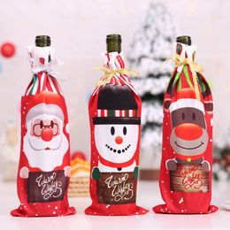 Other Event Party Supplies 2024 Year Christmas Wine Bottle Covers Bag Holiday Champagne Cover Merry Table Decorations for Home Xmas 230923