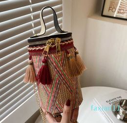 Bag Women's Bag Summer New Sen Series Girls Fashion Tassel Personalised Handbag ins Cross Body Woven Bag