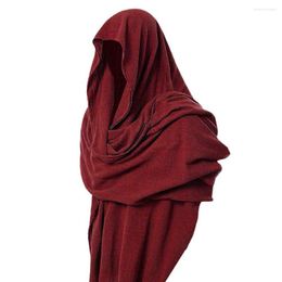 Scarves Stylish Male Hood Cloak Solid Colour Cold Protection Skin-touch Mediaeval Costume